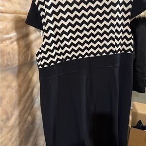 Studio One Monochrome Chevron Dress